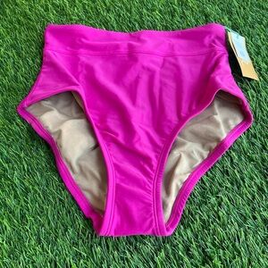 Kona sol hot pink high waisted bikini bottoms